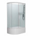 Душевая кабина Frank F412/2R White б/к 120х80х215 профиль белый, стекло прозрачное, правая, прямоугольная-асимметричная, поддон глубокий