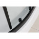 Душевая кабина Frank F412/1L Black 120х80х220 профиль черный, стекло прозрачное, левая, прямоугольная-асимметричная, поддон глубокий