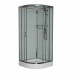 Душевая кабина Frank F409 М Brilliant 90х90х220 профиль хром, стекло матовое, четверть круга, поддон низкий