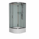 Душевая кабина Frank F409/2 М Brilliant 90х90х220 профиль хром, стекло матовое, четверть круга, поддон глубокий