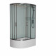 Душевая кабина Frank F412/2R М Brilliant 120х80х220 профиль хром, стекло матовое, правая, прямоугольная-асимметричная, поддон глубокий