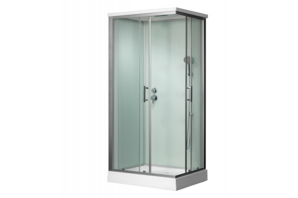 Душевая кабина Frank F900 90х70х218 профиль хром, стекло прозрачное, левая, прямоугольная, поддон низкий