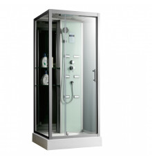 Душевая кабина Frank F501 90х85х218 профиль хром, стекло прозрачное, прямоугольная, поддон низкий