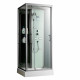 Душевая кабина Frank F502-1 100х85х218 профиль хром, стекло прозрачное, с баней , прямоугольная, поддон низкий