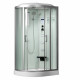 Душевая кабина Frank F610L 120х80х218 профиль хром, стекло прозрачное, левая, прямоугольная-асимметричная, поддон низкий