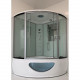 Душевая кабина Frank F652 150х150х218 профиль хром, стекло прозрачное, с баней, четверть круга, поддон глубокий