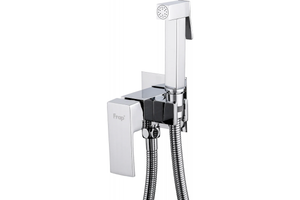 Гигиенический душ Frap F7506 со смесителем, С ВНУТРЕННЕЙ ЧАСТЬЮ, хром, 1 режим