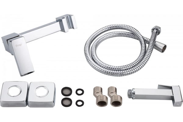 Гигиенический душ Frap F7504 со смесителем хром, 1 режим