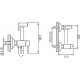 Гигиенический душ Frap F7503-5 со смесителем, сатин, цвет сталь, 1 режим