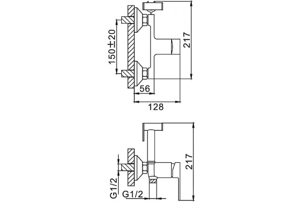 Гигиенический душ Frap H41 F2041 со смесителем хром,  в современном стиле