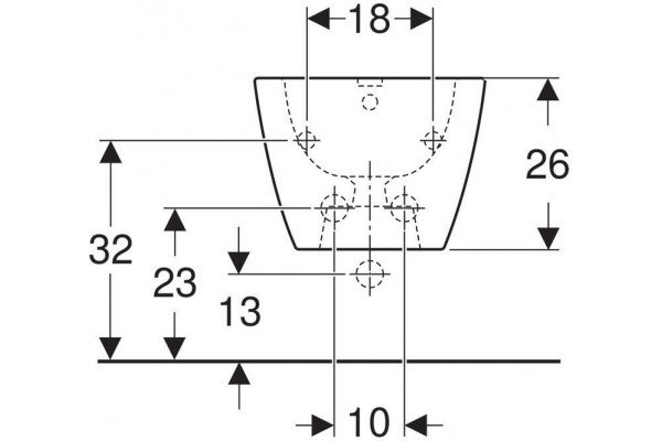 Биде подвесное Geberit Smyle Square 500.209.01.1