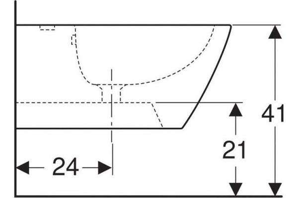 Биде подвесное Geberit Smyle Square 500.209.01.1