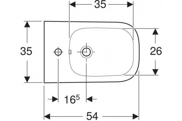 Биде подвесное Geberit Smyle Square 500.209.01.1