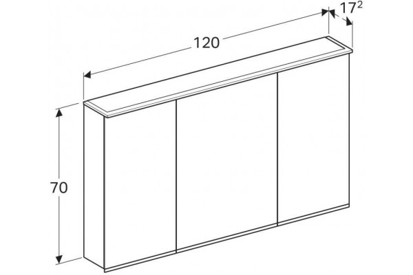 Зеркальный шкаф Geberit Option Plus 120x70 500.592.00.1