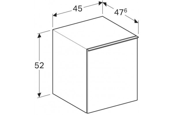 Боковой шкафчик Geberit Acanto 45x52 500.618.JK.2
