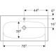 Встраиваемая раковина Geberit Acanto Slim 90x48 500.642.01.2