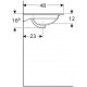 Встраиваемая раковина Geberit Acanto Slim 90x48 500.642.01.2