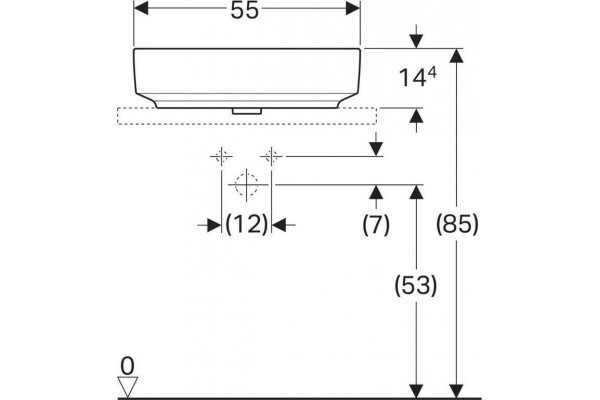 Раковина накладная Geberit VariForm 55x40 500.779.01.2