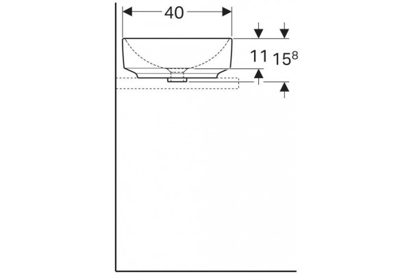 Раковина накладная Geberit VariForm 55x40 500.779.01.2