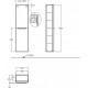 Шкафчик высокий Geberit myDay 150x40 (какао с молоком, глянец) 824001