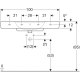 122100000+869103000 Renova Nr.1 Plan Раковина мебельная, с отв., с переливом 1000x480 мм + шкафчик 926*586*438, натуральный дуб