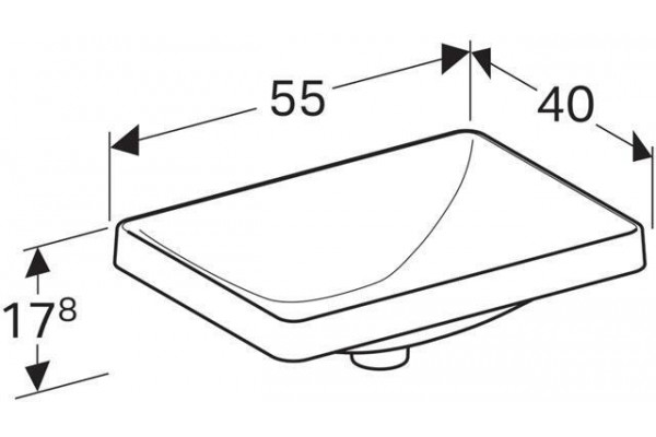 Раковина встраиваемая Geberit VariForm 55x40 500.738.01.2