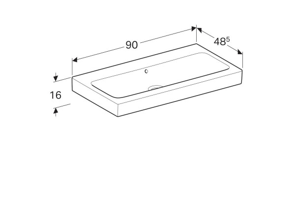 Раковина подвесная Geberit iCon 124093000