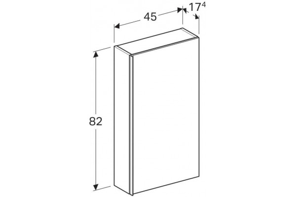 Шкаф-пенал для ванной Geberit Acanto 45x82 500.639.01.2 белый