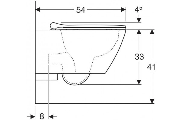 Унитаз подвесной Geberit Smyle Square 500.685.01.1