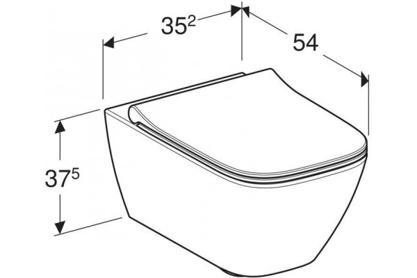 Унитаз подвесной Geberit Smyle Square 500.685.01.1