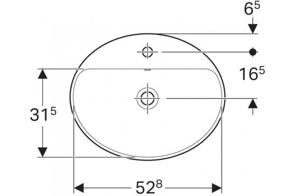 Раковина встраиваемая Geberit VariForm 55x45 500.720.01.2
