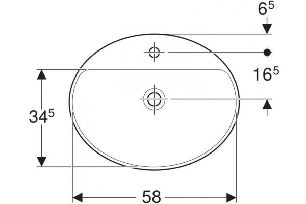 Раковина Geberit VariForm 60x48 500.726.01.2