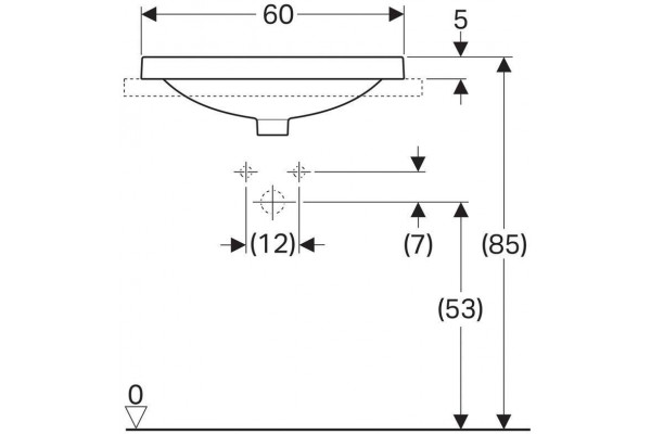 Раковина Geberit VariForm 60x48 500.726.01.2