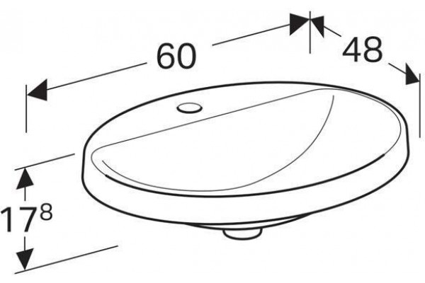 Раковина Geberit VariForm 60x48 500.726.01.2