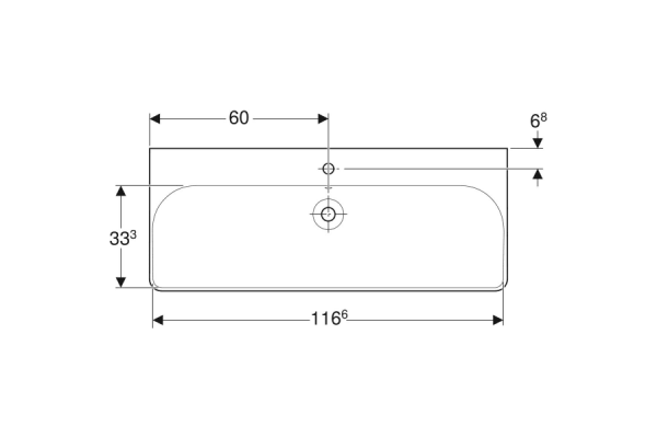Раковина подвесная Geberit Smyle Square 500.226.01.1
