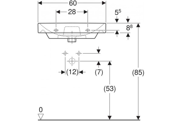 Раковина Geberit Smyle Square 60x48 500.229.01.1