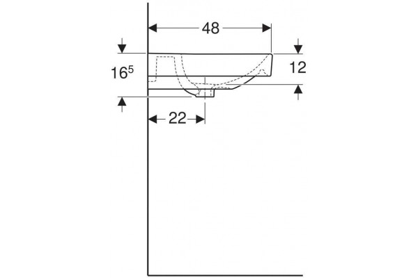 Раковина Geberit Smyle Square 60x48 500.229.01.1