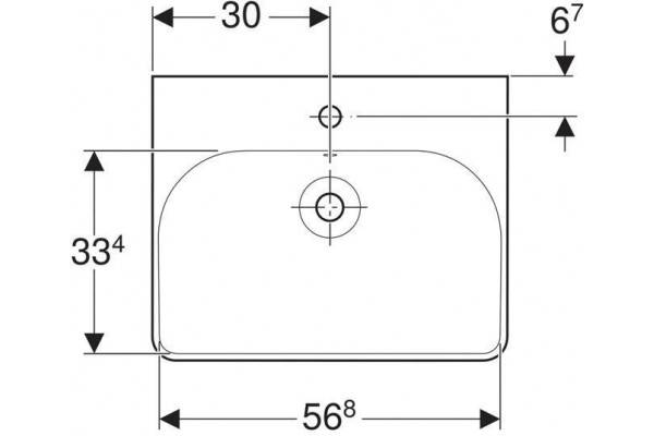 Раковина Geberit Smyle Square 60x48 500.229.01.1
