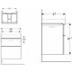 Тумба под раковину Geberit Smyle Square 58x61 500.352.JR.1 пекан