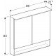 Зеркальный шкаф Geberit Acanto 89x83 500.646.00.2