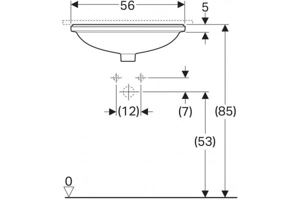 Раковина встраиваемая Geberit VariForm 56x46 500.752.01.2