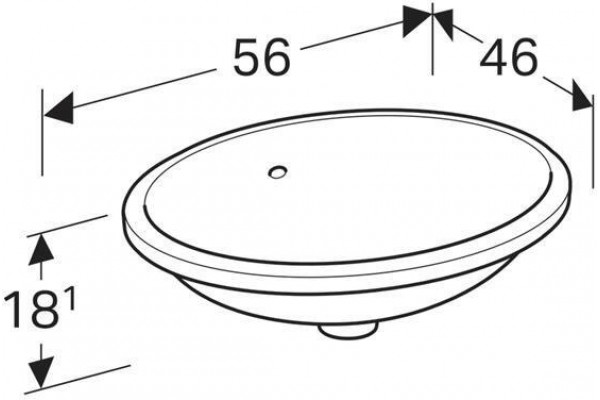 Раковина встраиваемая Geberit VariForm 56x46 500.752.01.2