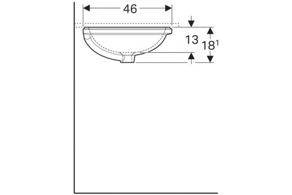 Раковина встраиваемая Geberit VariForm 56x46 500.752.01.2