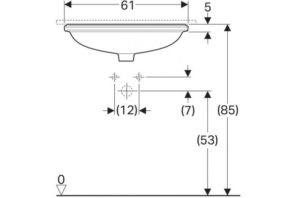 Раковина Geberit VariForm 61x46 500.756.01.2