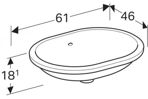 Раковина Geberit VariForm 61x46 500.756.01.2