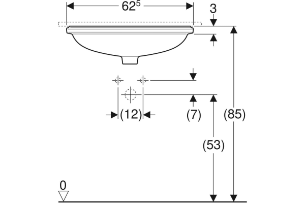 Раковина Geberit VariForm 61x46 500.758.01.2
