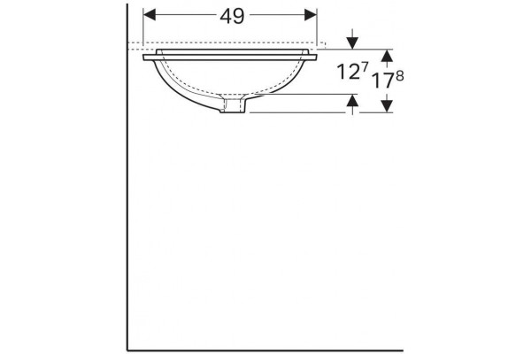 Раковина встраиваемая Geberit VariForm 58x49 500.764.01.2