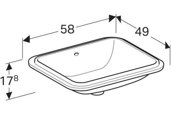 Раковина встраиваемая Geberit VariForm 58x49 500.764.01.2