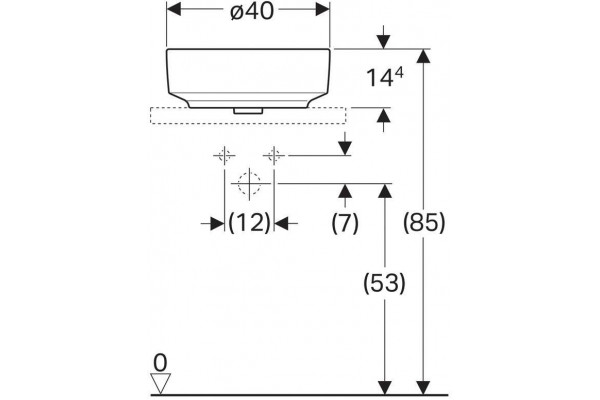 Раковина накладная Geberit VariForm 40x40 500.768.01.2
