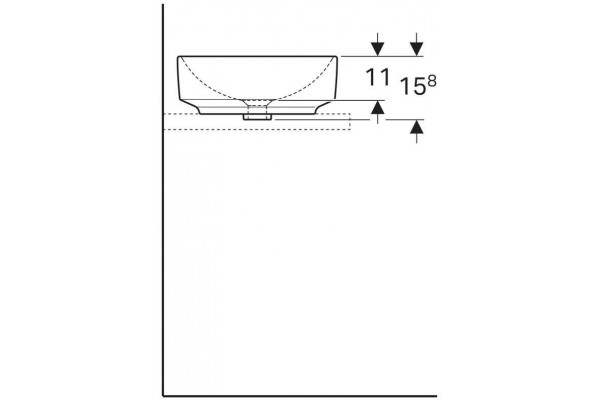 Раковина накладная Geberit VariForm 40x40 500.768.01.2